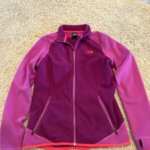 The North Face Women's Magenta and Pink Ski Jacket
